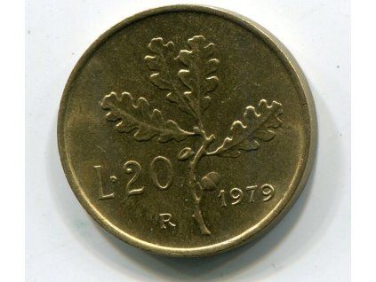 ITÁLIE. 20 lire 1979.