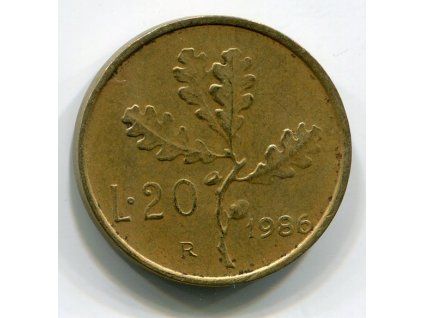 ITÁLIE. 20 lire 1986.