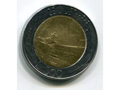ITÁLIE. 500 lire 1987.