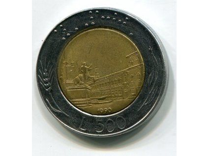 ITÁLIE. 500 lire 1990.