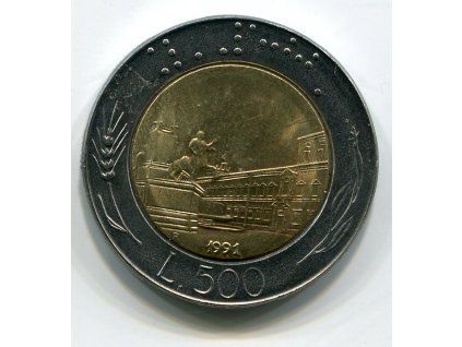 ITÁLIE. 500 lire 1991. KM-111