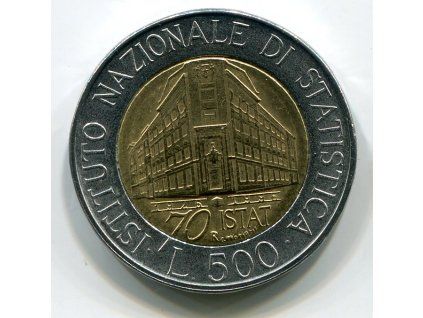ITÁLIE. 500 lire 1996.