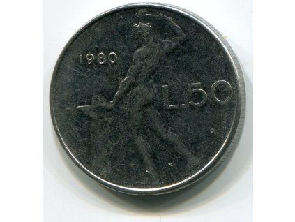 ITÁLIE. 50 lire 1980.