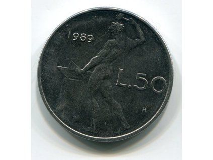 ITÁLIE. 50 lire 1989.