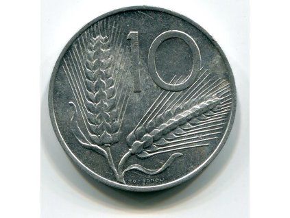 ITÁLIE. 10 lire 1952.