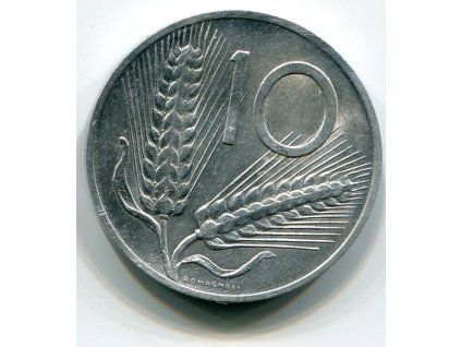 ITÁLIE. 10 lire 1956.
