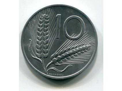 ITÁLIE. 10 lire 1968.