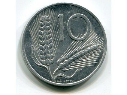 ITÁLIE. 10 lire 1969.