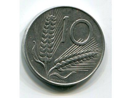 ITÁLIE. 10 lire 1975.