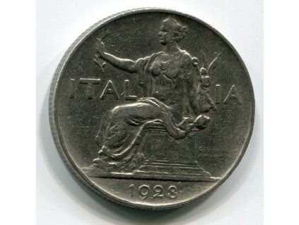 ITÁLIE. 1 lira 1928.