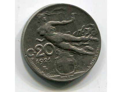 ITÁLIE. 20 centesimi 1921.