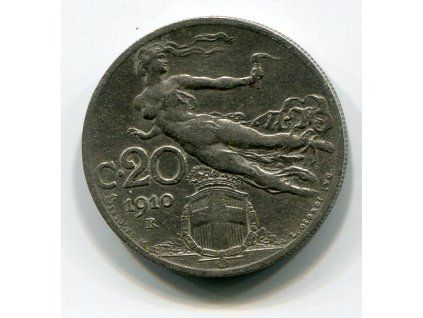 ITÁLIE. 20 centesimi 1910.