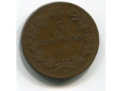 ITÁLIE. 5 centesimi 1862/N.