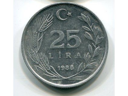 TURECKO. 25 lira 1988.