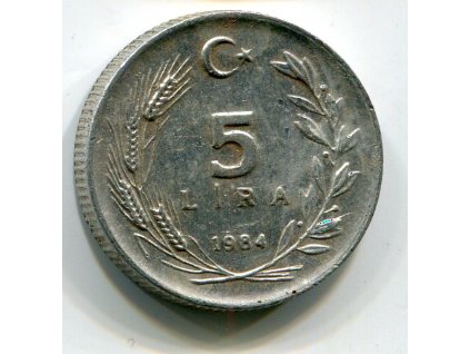 TURECKO. 5 lira 1984.