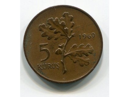 TURECKO. 5 kurus 1969.