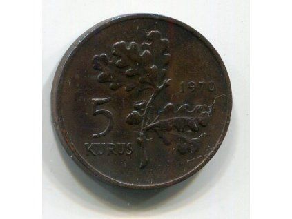 TURECKO. 5 kurus 1970.