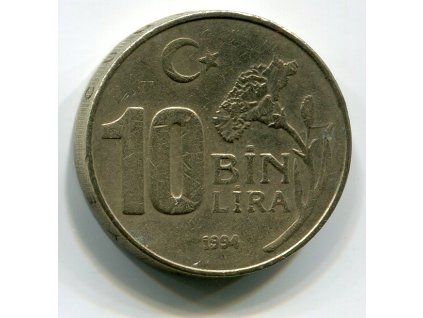 TURECKO. 10.000 lira (10 bin lira) 1994.