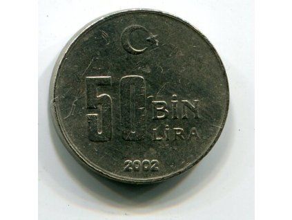 TURECKO. 50.000 lira (50 bin lira) 2002.