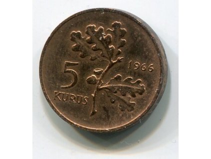 TURECKO. 5 kurus 1966.