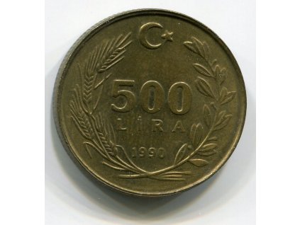TURECKO. 500 lira 1990. KM-989