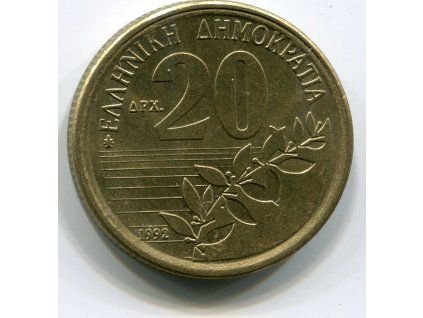 ŘECKO. 20 drachmes 1992.