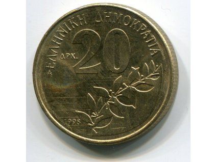 ŘECKO. 20 drachmes 1998.