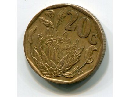JIHOAFRICKÁ REPUBLIKA. 20 cents 1995.