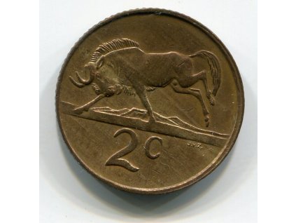 JIHOAFRICKÁ REPUBLIKA. 2 cents 1989.