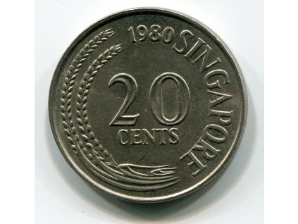 SINGAPUR. 20 cents 1980. KM-4