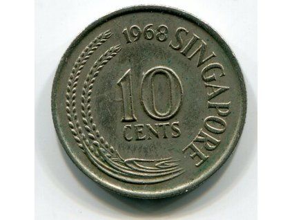 SINGAPUR. 10 cents 1968.