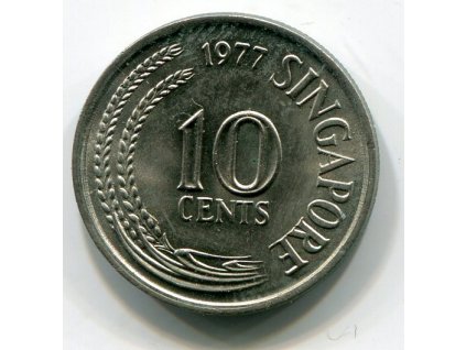 SINGAPUR. 10 cents 1977.