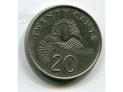 SINGAPUR. 20 cents 1988.