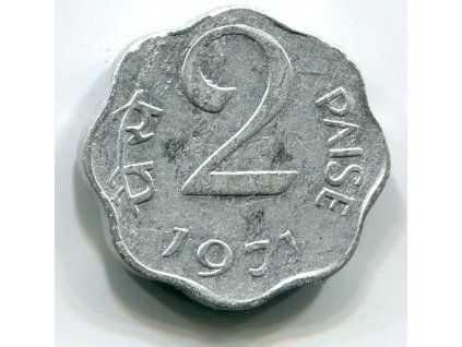 INDIE. 2 paise 1971, b.zn.