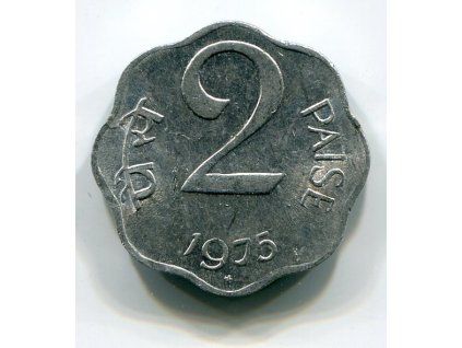 INDIE. 2 paise 1975, hvězda.