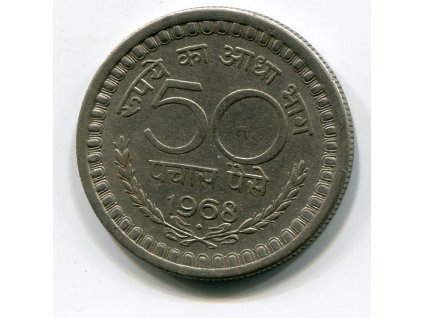 INDIE. 50 paise 1968, diamant.