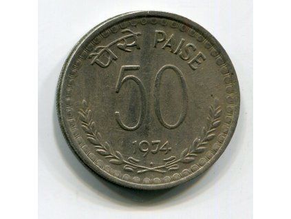 INDIE. 50 paise 1974, diamant.