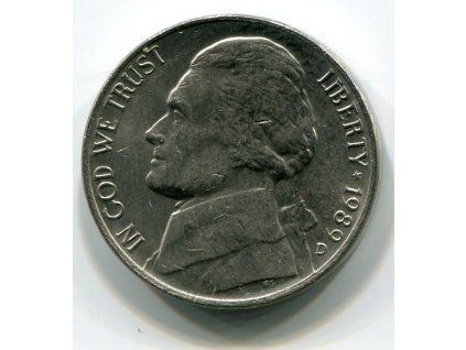 USA. 5 cents 1989/D.