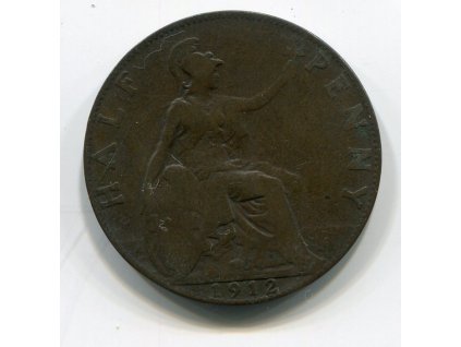 VELKÁ BRITÁNIE. 1/2 penny 1912.