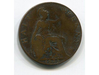VELKÁ BRITÁNIE. 1/2 penny 1925.