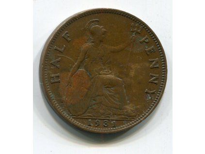 VELKÁ BRITÁNIE. 1/2 penny 1931.