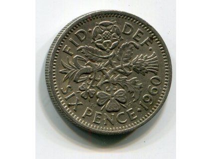 VELKÁ BRITÁNIE. 6 pence 1960.