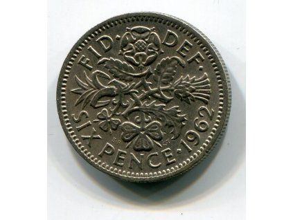 VELKÁ BRITÁNIE. 6 pence 1962.
