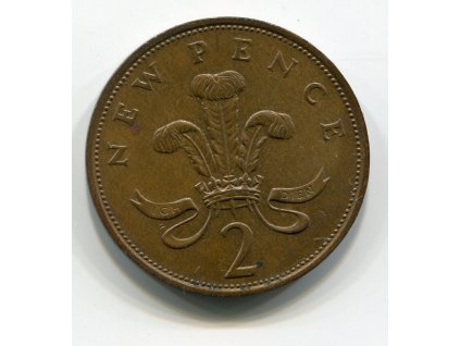 VELKÁ BRITÁNIE. 2 pence 1975.