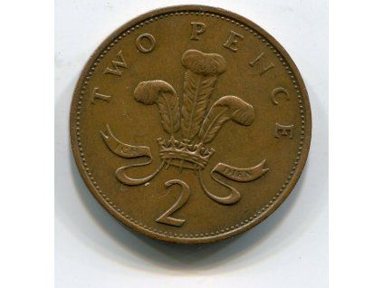 VELKÁ BRITÁNIE. 2 pence 1989.