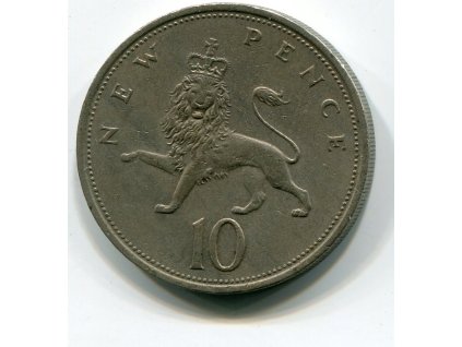 VELKÁ BRITÁNIE. 10 pence 1974.