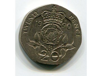 VELKÁ BRITÁNIE. 20 pence 1990.