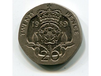 VELKÁ BRITÁNIE. 20 pence 1989.
