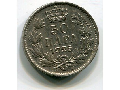 JUGOSLÁVIE. 50 para 1925, b.zn.