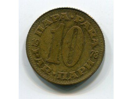 JUGOSLÁVIE. 10 para 1978.
